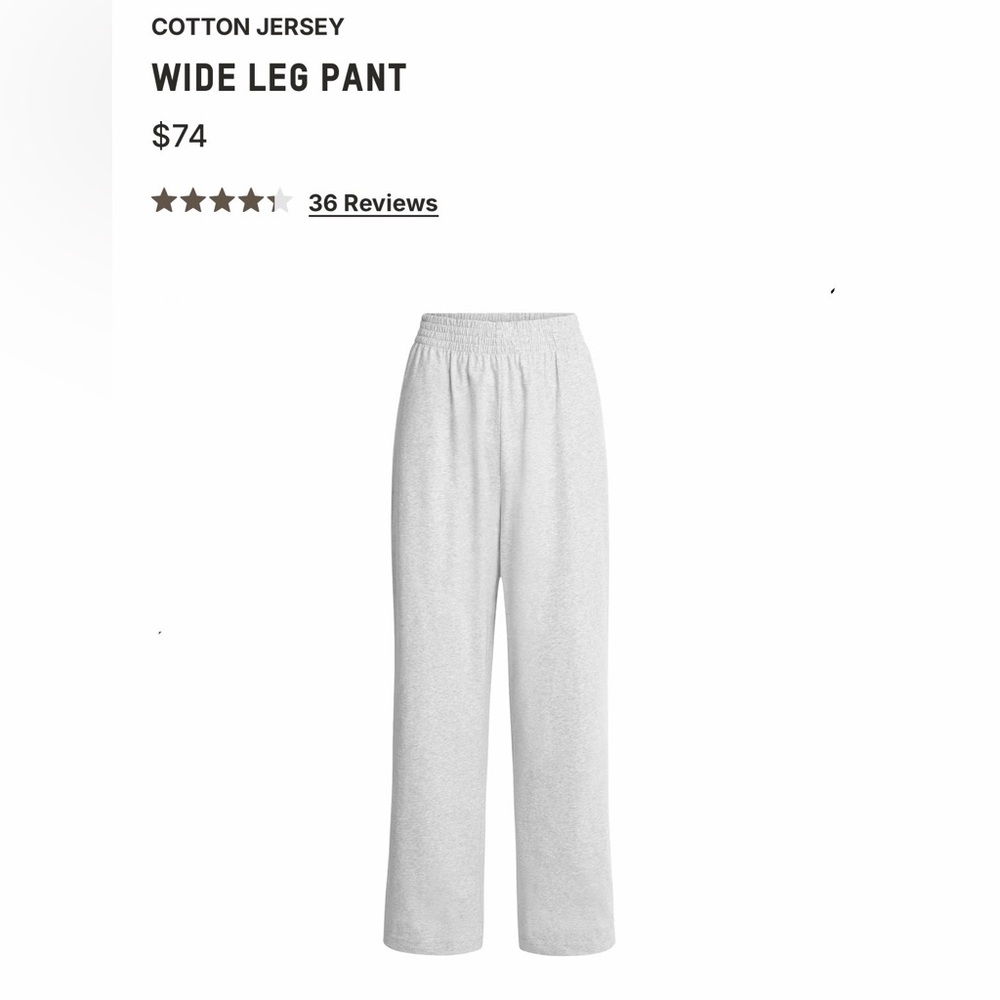 SKIMS Cotton Jersey Light Heather Grey Pant